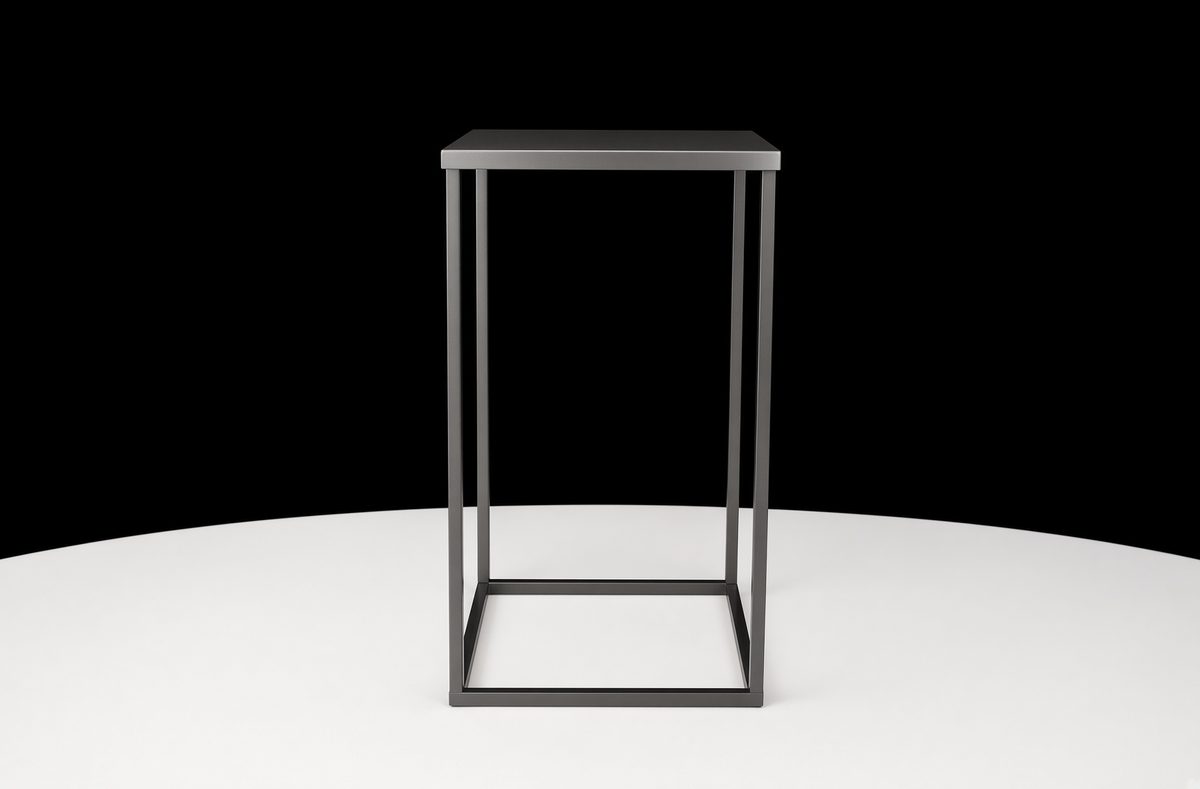 Matte black flower stand, 15 inches tall