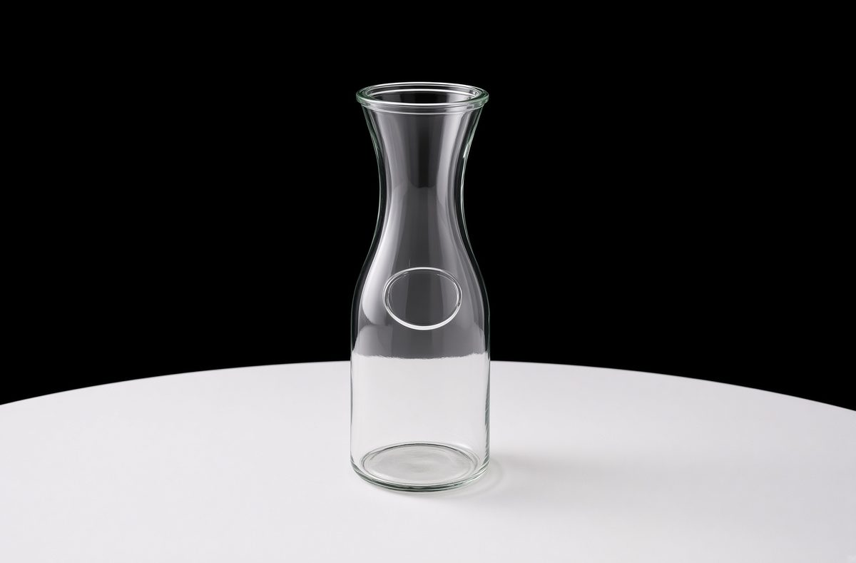 Glass carafes for beverage and drink stations