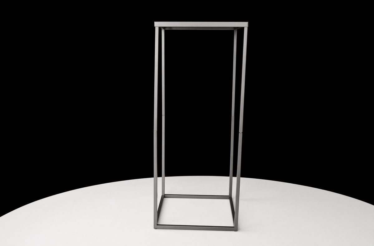 Matte black flower stand, 23.5 inches tall
